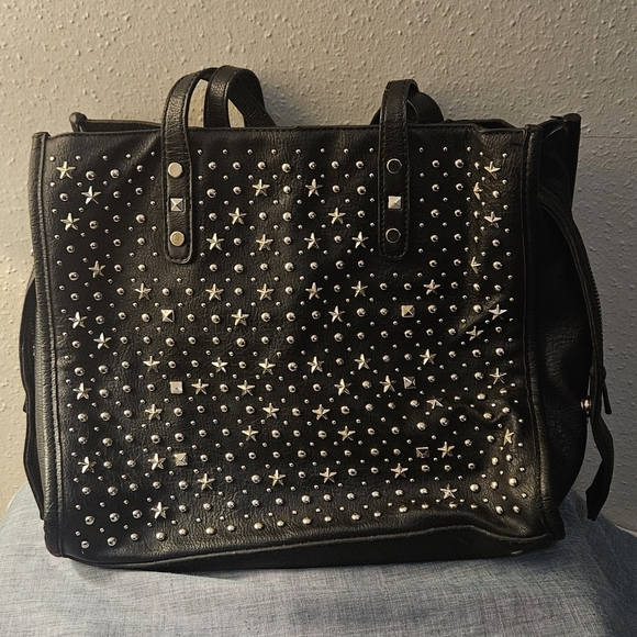 Prune Handbags - Prune Studded Black Leather Bag